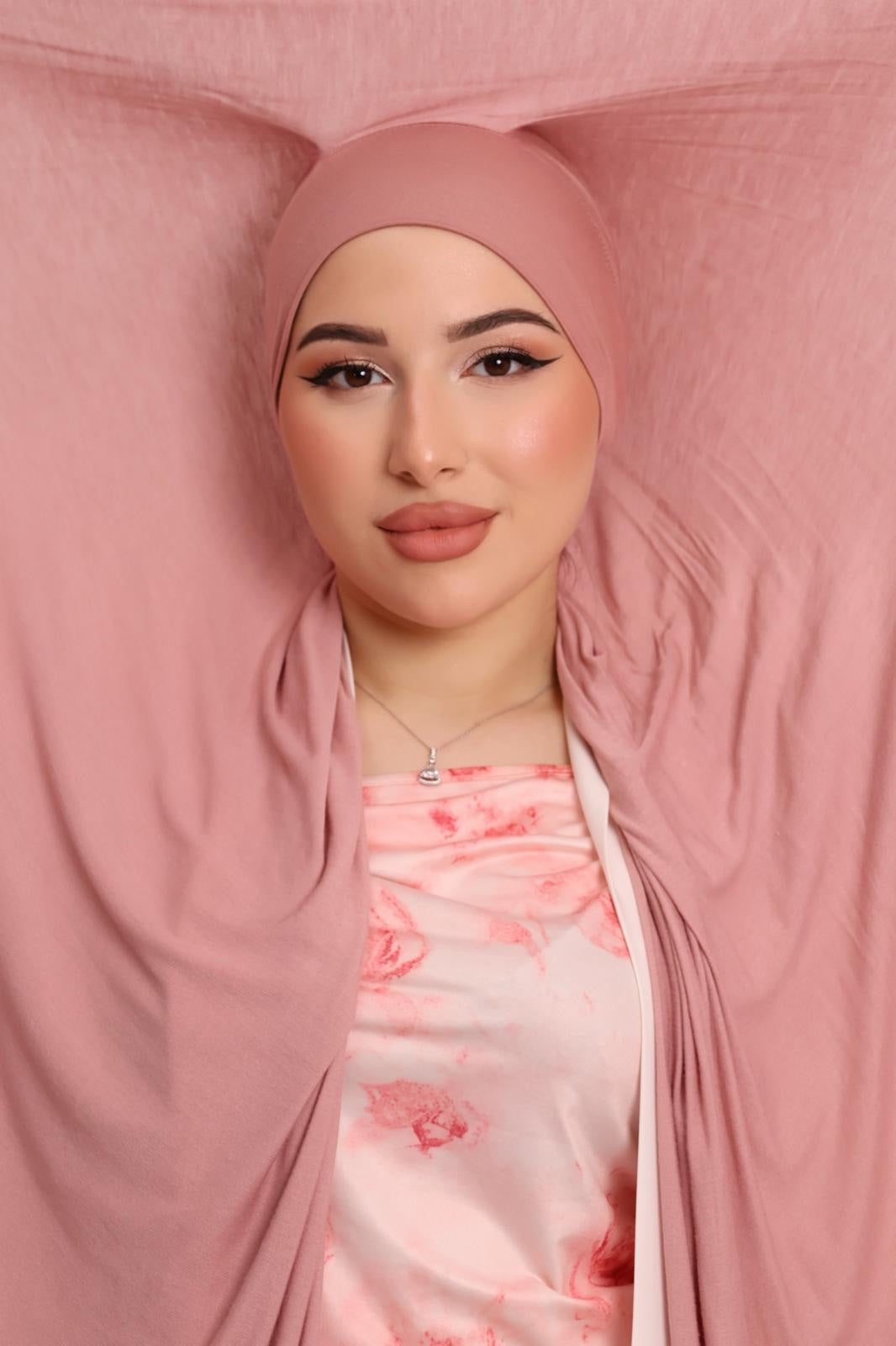 Hijab Express en Jersey Coton Modal – Qualité Premium XL – Rose Pastel