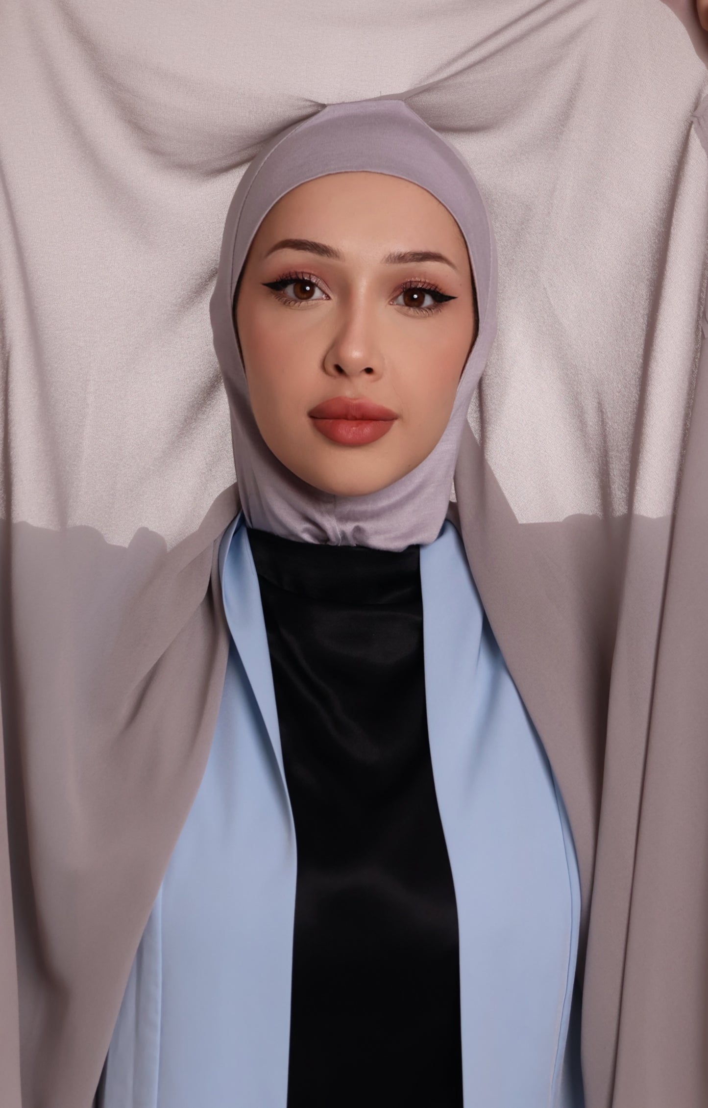 Hijab Premium Express Intégral - Gris clair