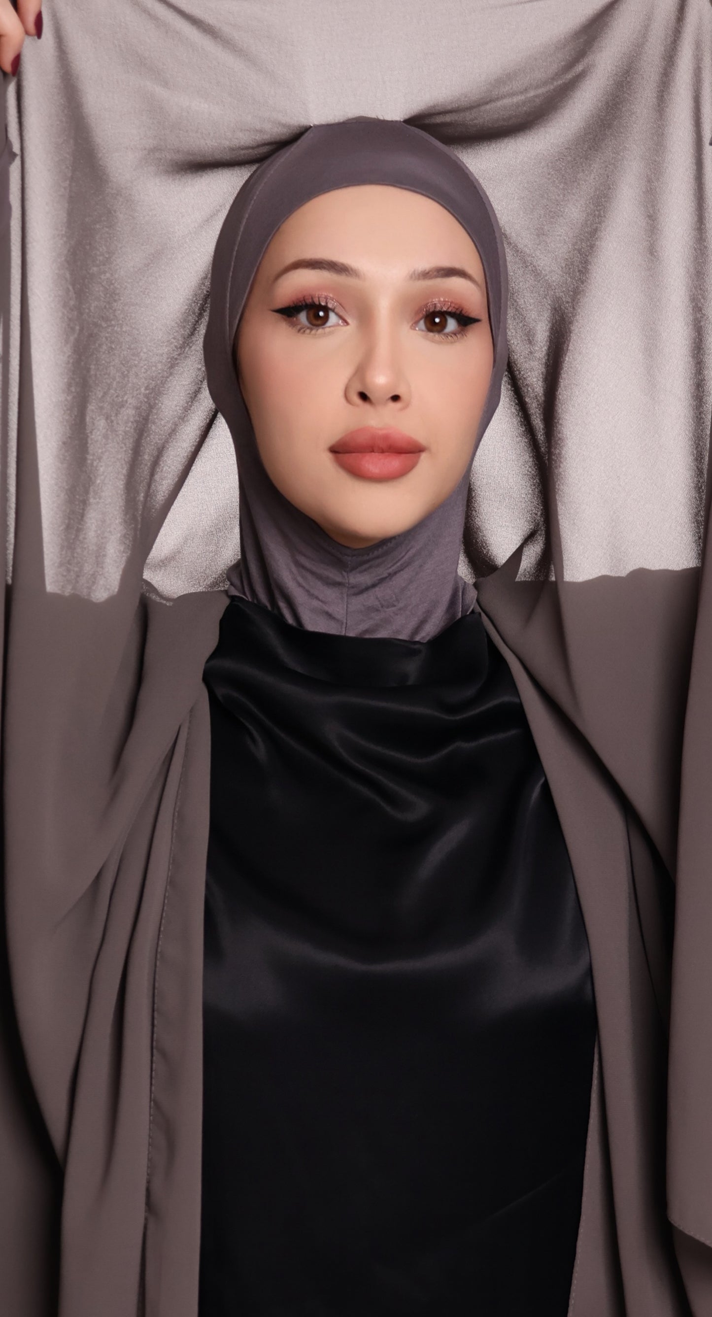 Hijab Premium Express Intégral - Gris foncé