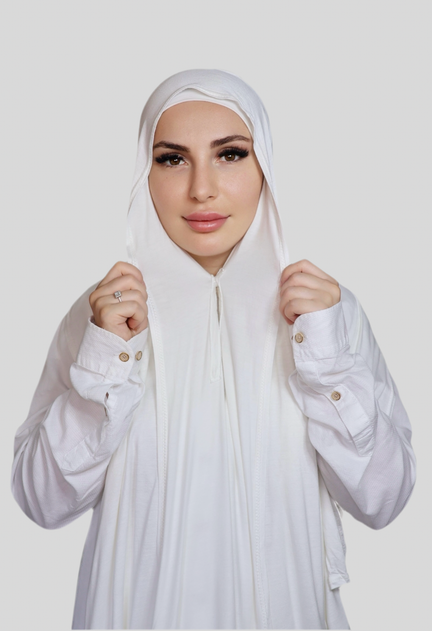 Hijab Express en Jersey Coton Modal – Qualité Premium XL – Blanc