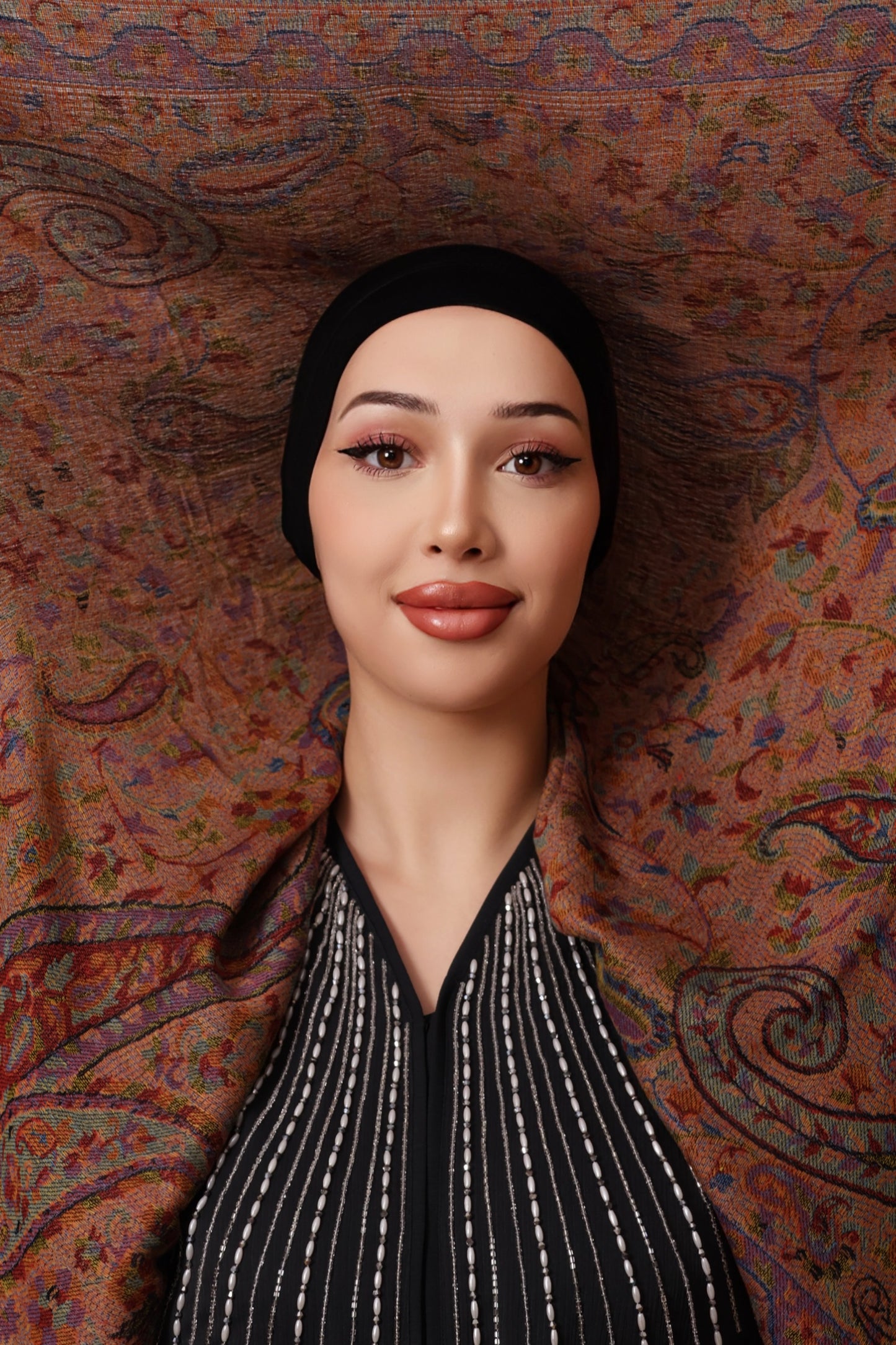 Hijab Premium Express Pashmina en Cachemire ― Noir