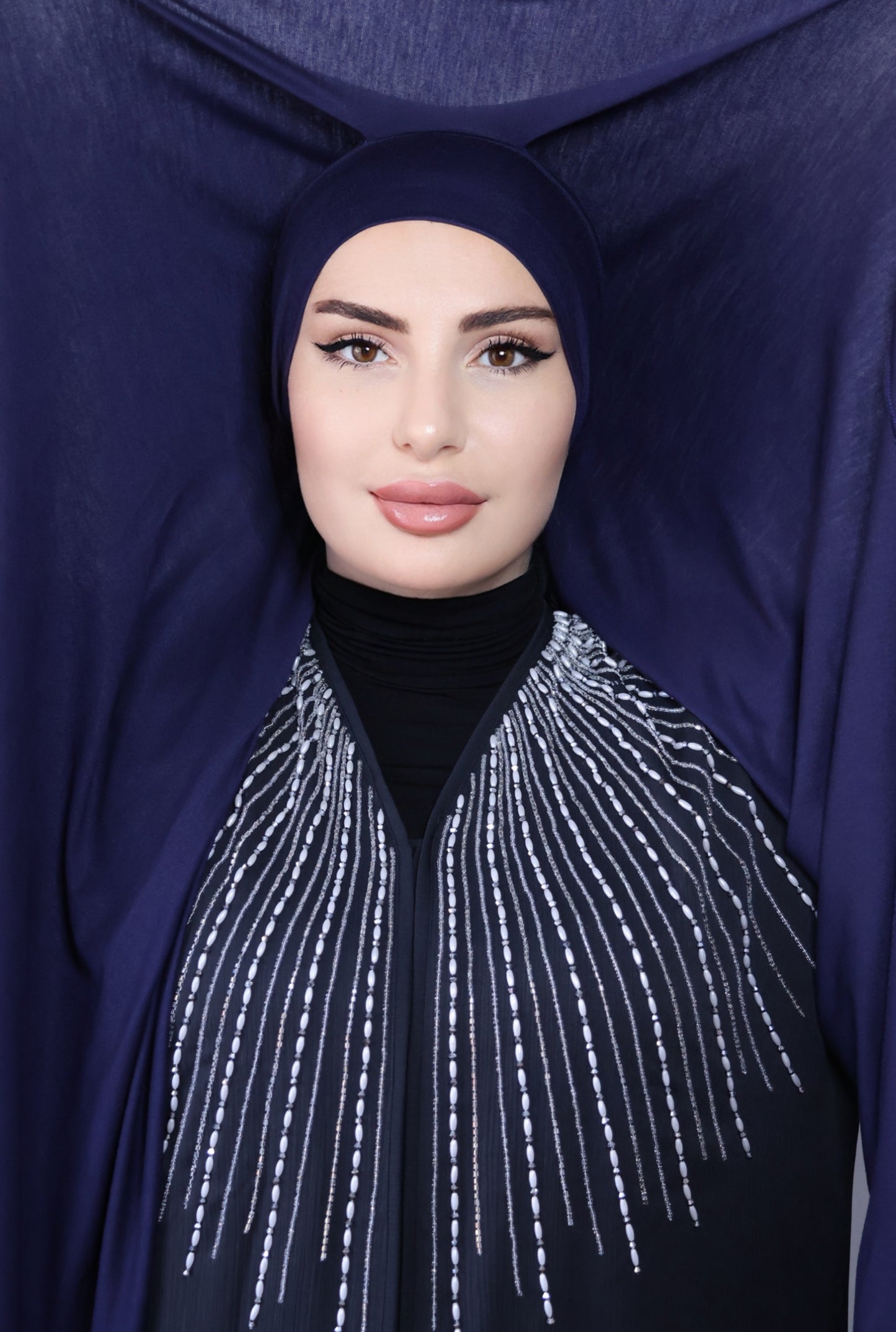 Hijab Express en Jersey Coton Modal – Qualité Premium XL – Bleu Marine
