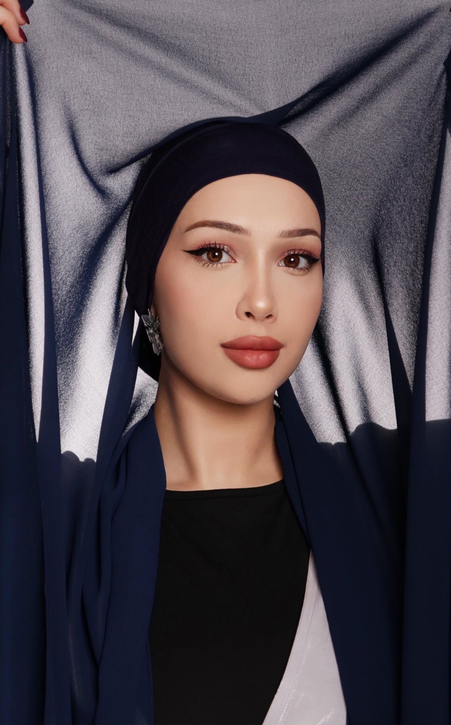 Hijab Express Mousseline ― Bleu Marine