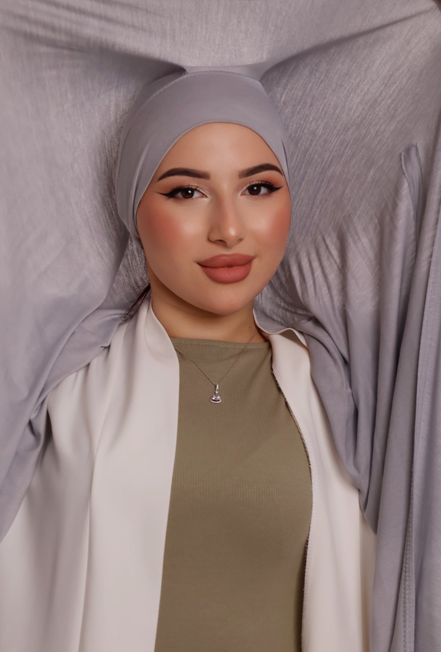 Hijab Express en Jersey Coton Modal – Qualité Premium XL – Gris Clair
