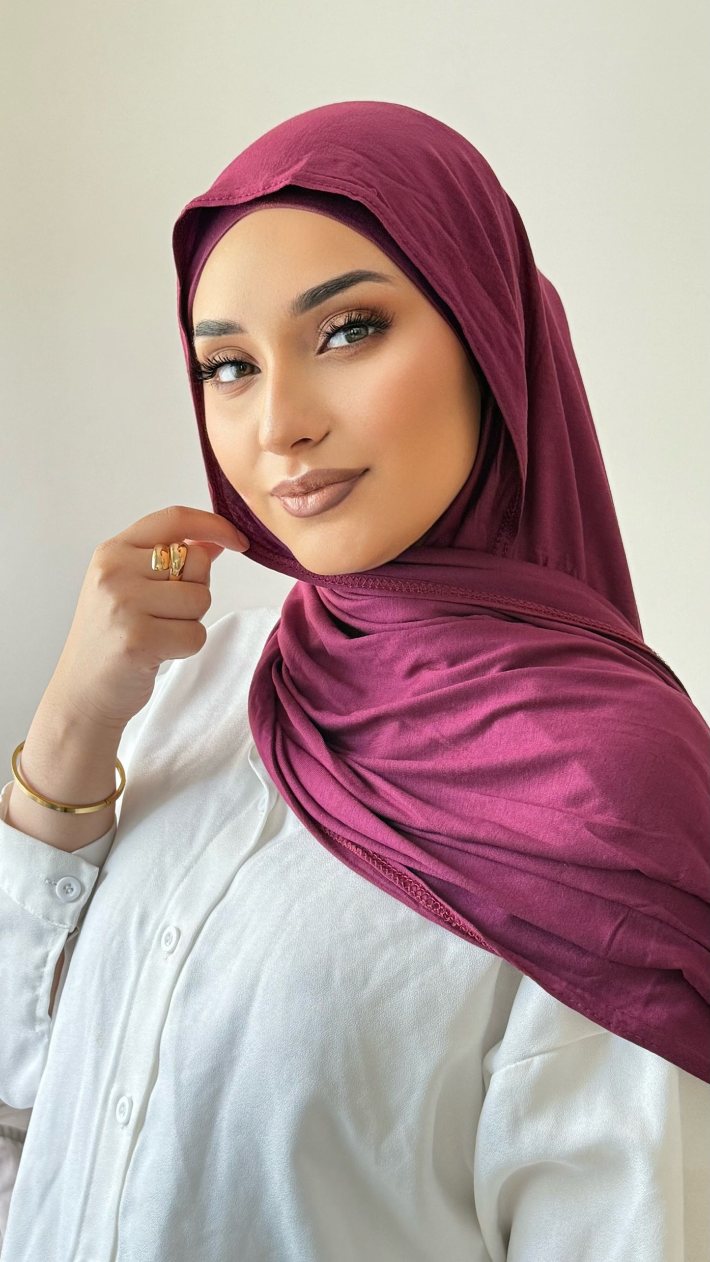Hijab Express en Jersey Coton Modal – Qualité Premium XL – Bordeau