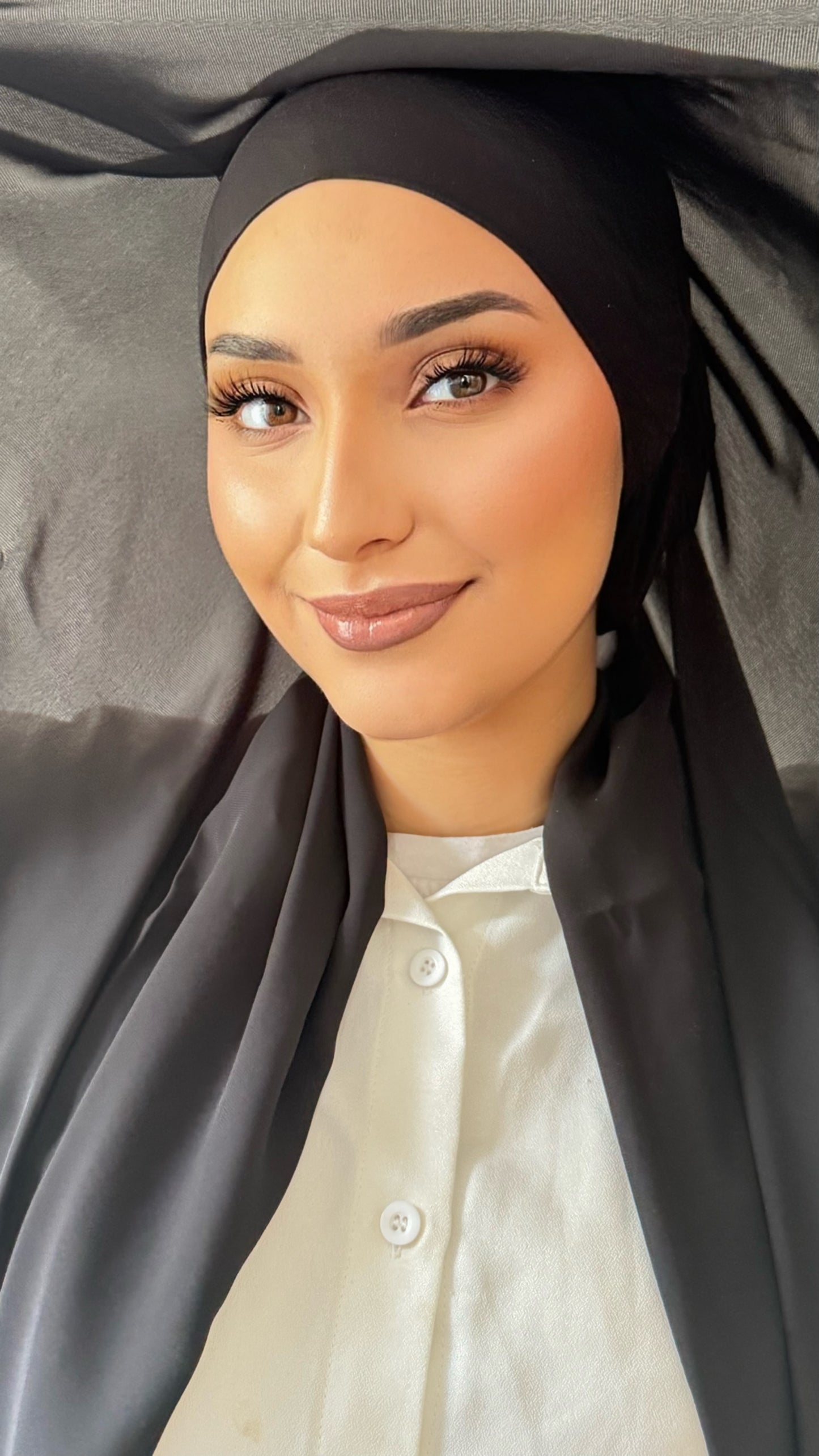 Hijab Express Anti glisse Soie de Médine – Set complet Élégance Premium XL – Concept inédit – Noir