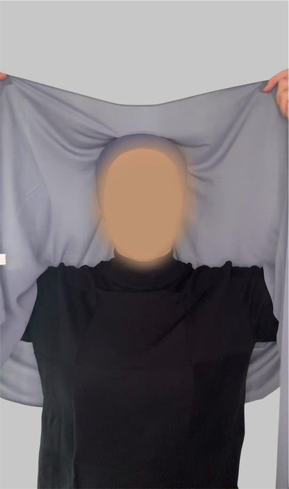 Hijab Express Anti glisse Soie de Médine (Asymétrique) – Set complet Élégance Premium XL – Concept inédit - Divers Couleurs