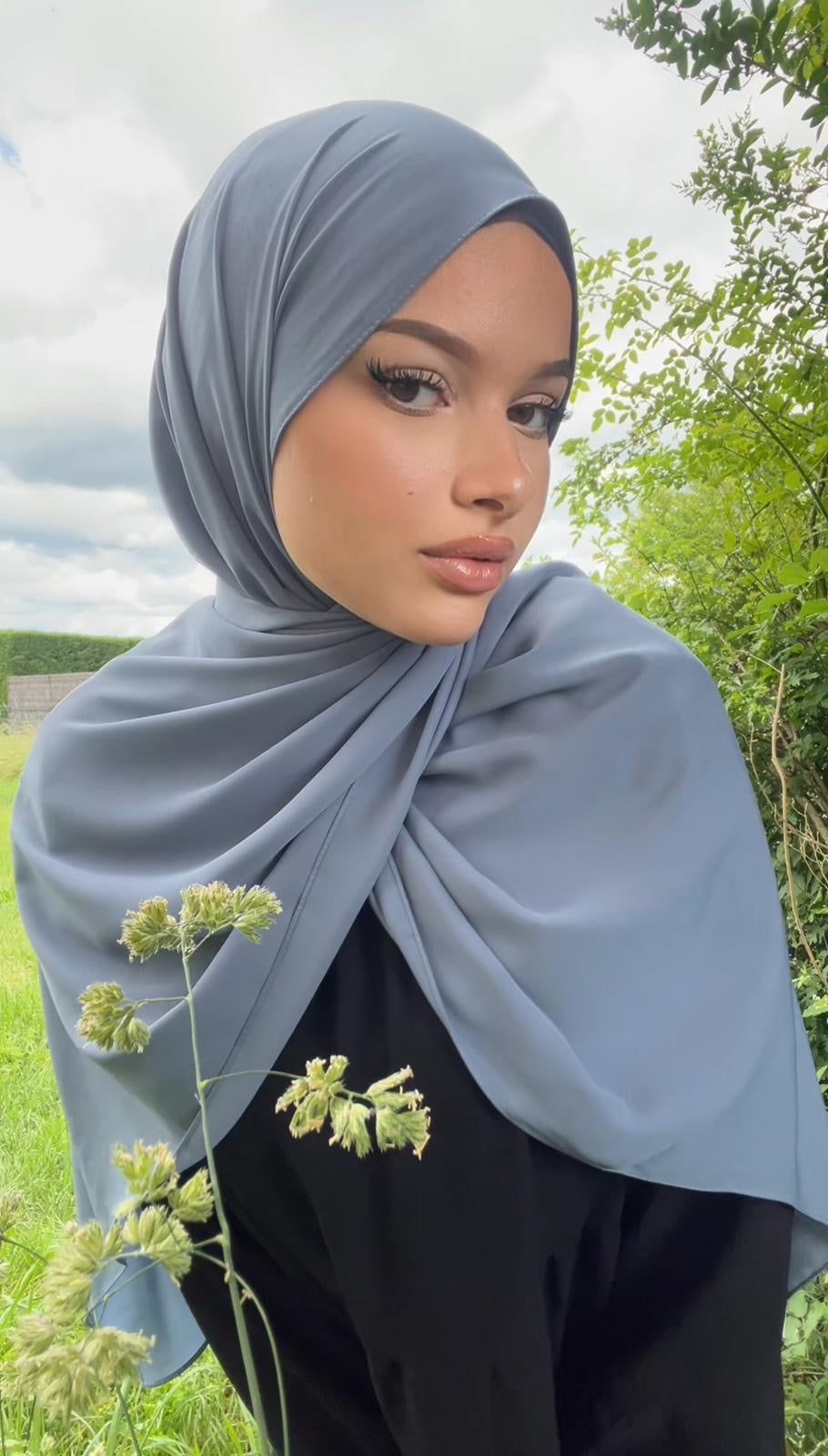 Hijab Express Anti glisse Soie de Médine – Set complet Élégance Premium XL – Concept inédit - Divers couleurs