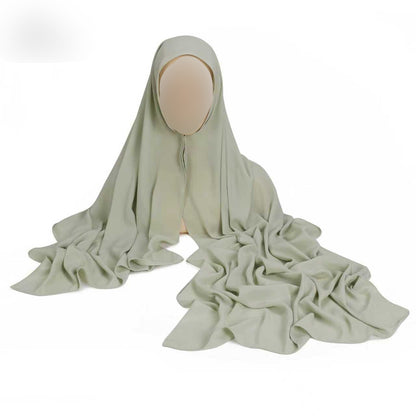 Hijab Express Anti glisse Soie de Médine (Asymétrique) – Set complet Élégance Premium XL – Concept inédit - Divers Couleurs