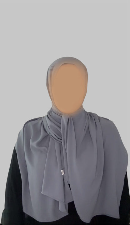 Hijab Express Anti glisse Soie de Médine (Asymétrique) – Set complet Élégance Premium XL – Concept inédit - Divers Couleurs