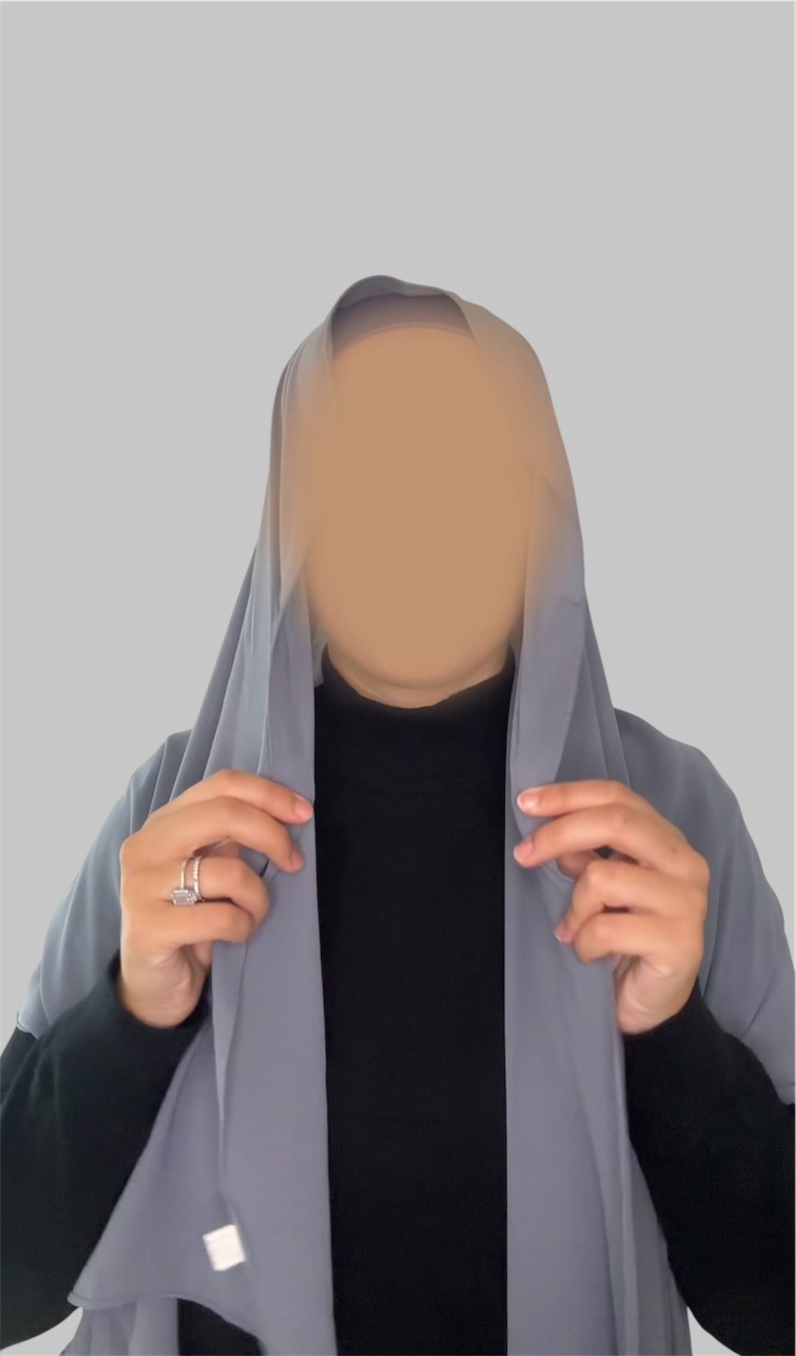 Hijab Express Anti glisse Soie de Médine (Asymétrique) – Set complet Élégance Premium XL – Concept inédit - Divers Couleurs
