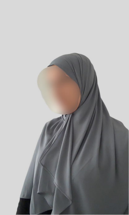Hijab Express Anti glisse Soie de Médine (Asymétrique) – Set complet Élégance Premium XL – Concept inédit - Divers Couleurs