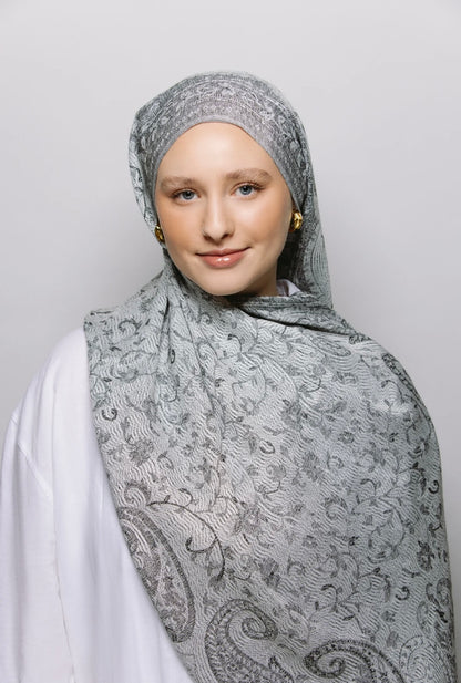 Hijab Premium Express Pashmina ― Gris