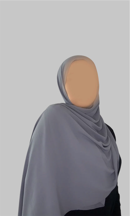 Hijab Express Anti glisse Soie de Médine (Asymétrique) – Set complet Élégance Premium XL – Concept inédit - Divers Couleurs