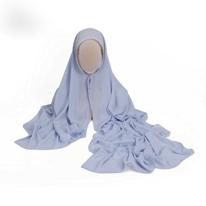 Hijab Express Anti glisse Soie de Médine (Asymétrique) – Set complet Élégance Premium XL – Concept inédit - Divers Couleurs