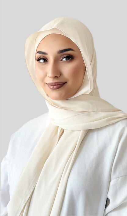 Hijab Express Anti glisse Soie de Médine (Asymétrique) – Set complet Élégance Premium XL – Concept inédit - Divers Couleurs