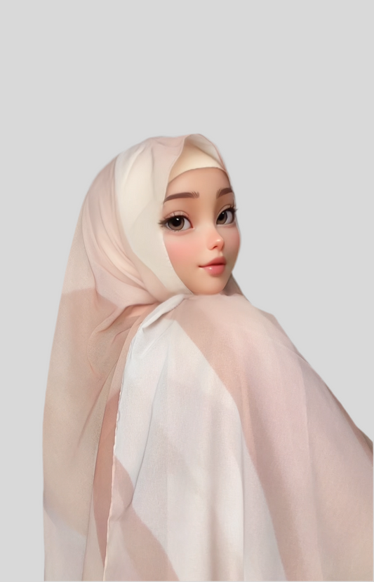 Hijab Express Mousseline Premium à motifs - An-Noor PRECOMMANDE