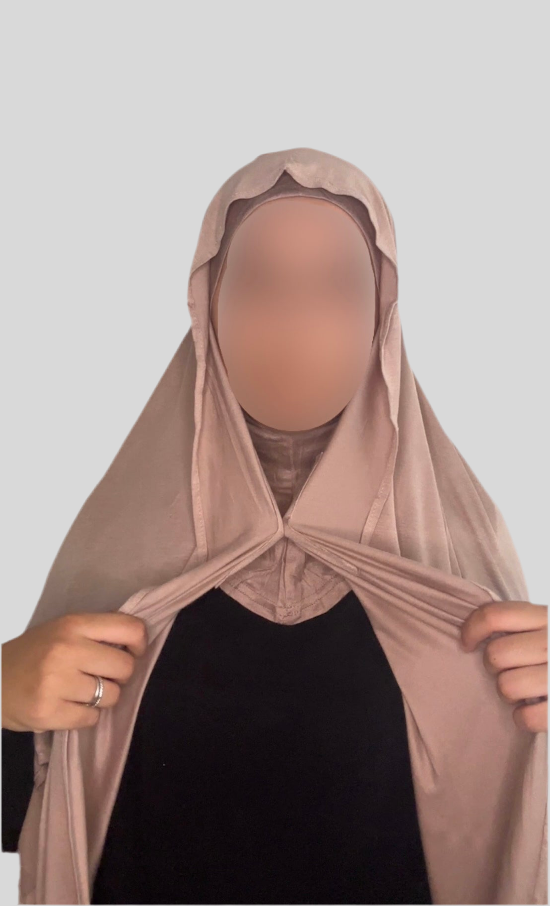 Hijab Express Confort Ultime – Sous-Hijab intégral + Voile Jersey Coton Modal avec Aimants – Qualité Supérieure XL – Couleur Sable