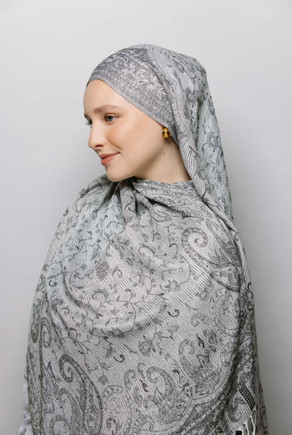 Hijab Premium Express Pashmina ― Gris